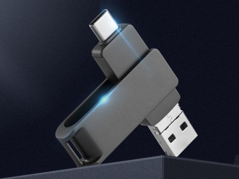 USB Flash Drive giratório 4 em 1